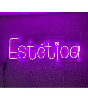Letrero Estética (letra redonda)